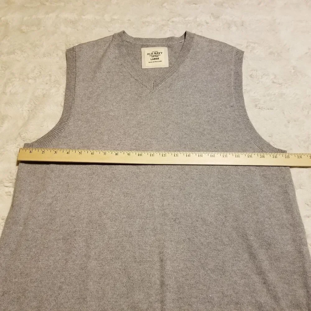Old Navy Sweater Vest Mens Large Cashmere Blend Preppy Academia Fall Winter